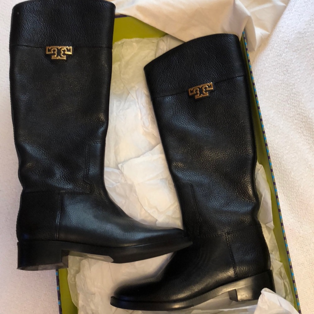 Tory Burch black Joanna boots Excellent condition